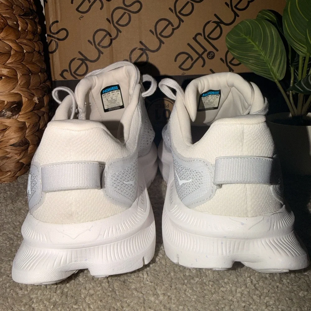 Hoka Light Gray Athletic Shoes